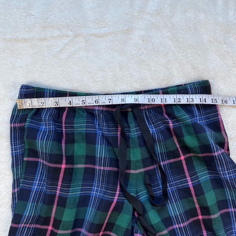 Victoria's Secret Pajama Pants Women Green Pink Plaid -M - Picture 2 of 6